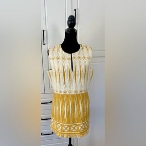 Tory Burch Runway Woven Saviors Frongilo Hem Dress Size 12 great condition